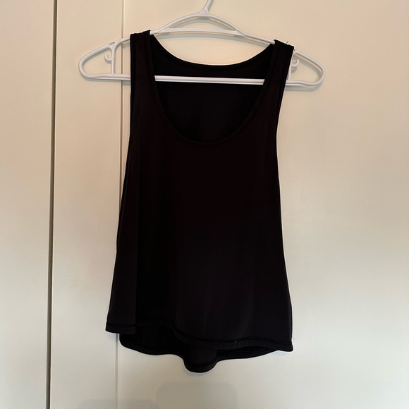 2 in 1 Black Mesh Crop Lululemon Top - Picture 2 of 7